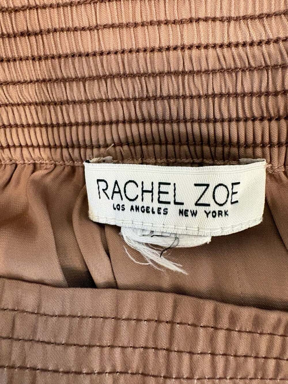 Rachel Zoe Maxi Skirt Brown Crinkled Tiered Elastic Waist - Picture 2 of 15